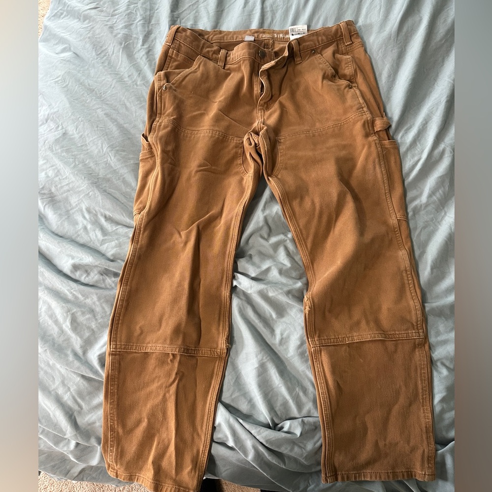 WOMENS 14 - Carhartt 104296 Stretch Twill Double Knee Relaxed Fit Unlined Pants